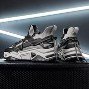 Men's color matching platform sports shoes, view 8 - MRSLM
