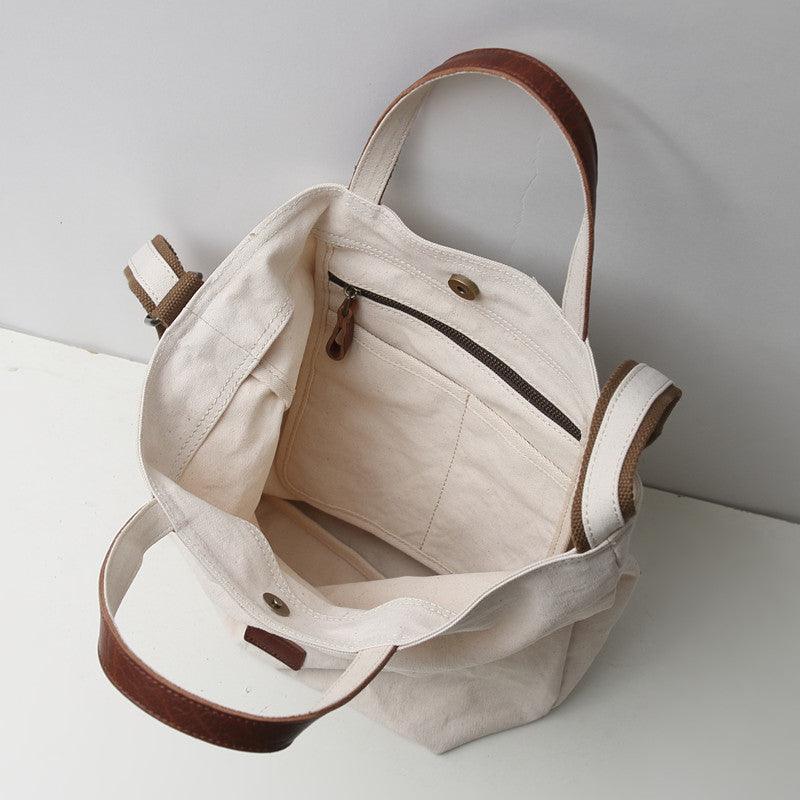 women's canvas messenger bag, view 3 - MRSLM