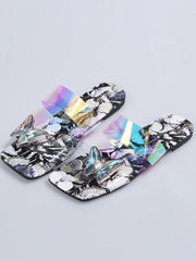 Women's serpentine flat sandals, view 2 - MRSLM