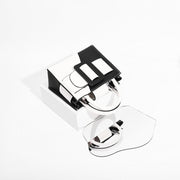 black and white one-shoulder messenger bag, view 3 - MRSLM