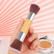 Double-headed bamboo makeup brush, view 3 - MRSLM