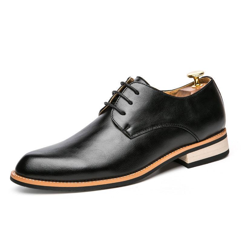 men's casual leather platform shoes, view 3 - MRSLM