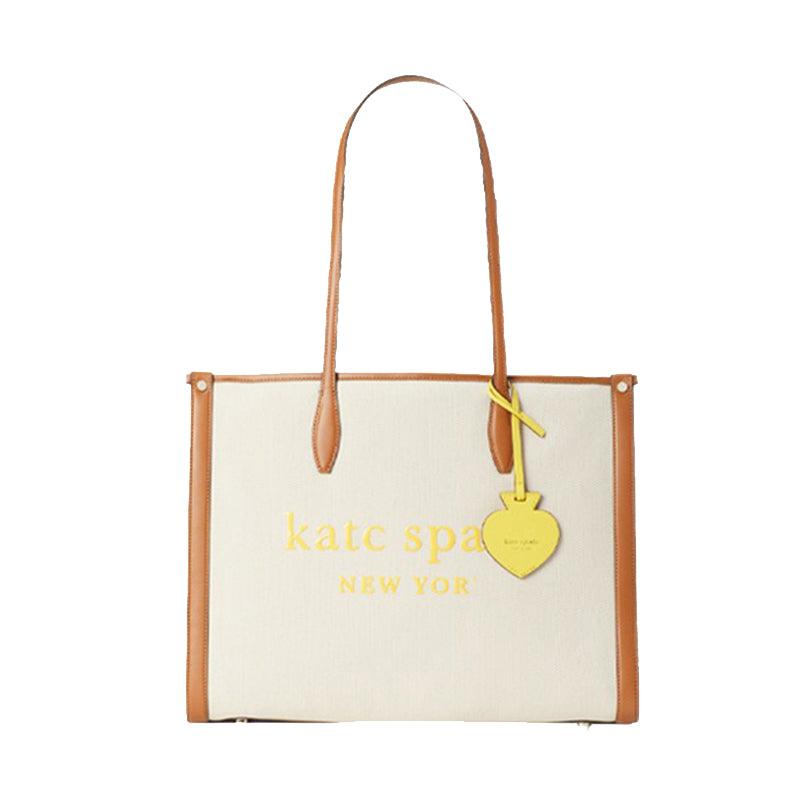 large capacity canvas tote shoulder bag, view 2 - MRSLM