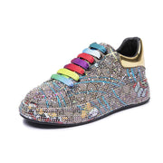 Trendy rhinestone platform casual shoes, view 3 - MRSLM