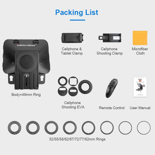 Mobile Phone Tablet SLR Camera T3 Teleprompter Portable Small Live Broadcast Subtitle Prompt - MRSLM