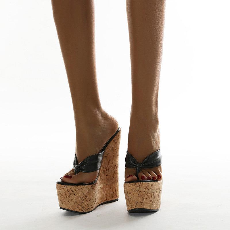 women's 16 cm high heel flip flop sandals - MRSLM