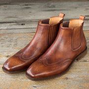 Men's vintage lace-up leather boots, view 2 - MRSLM