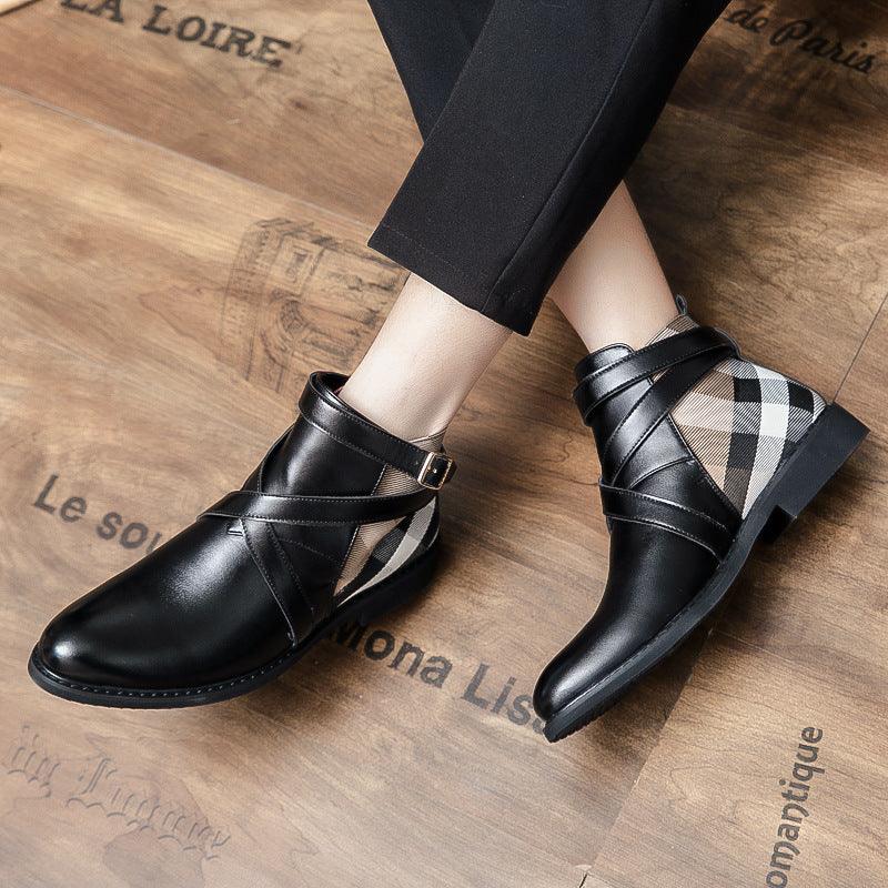 Men's retro short flat boots, view 2 - MRSLM