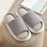 Women's linen home slippers, view 2 - MRSLM