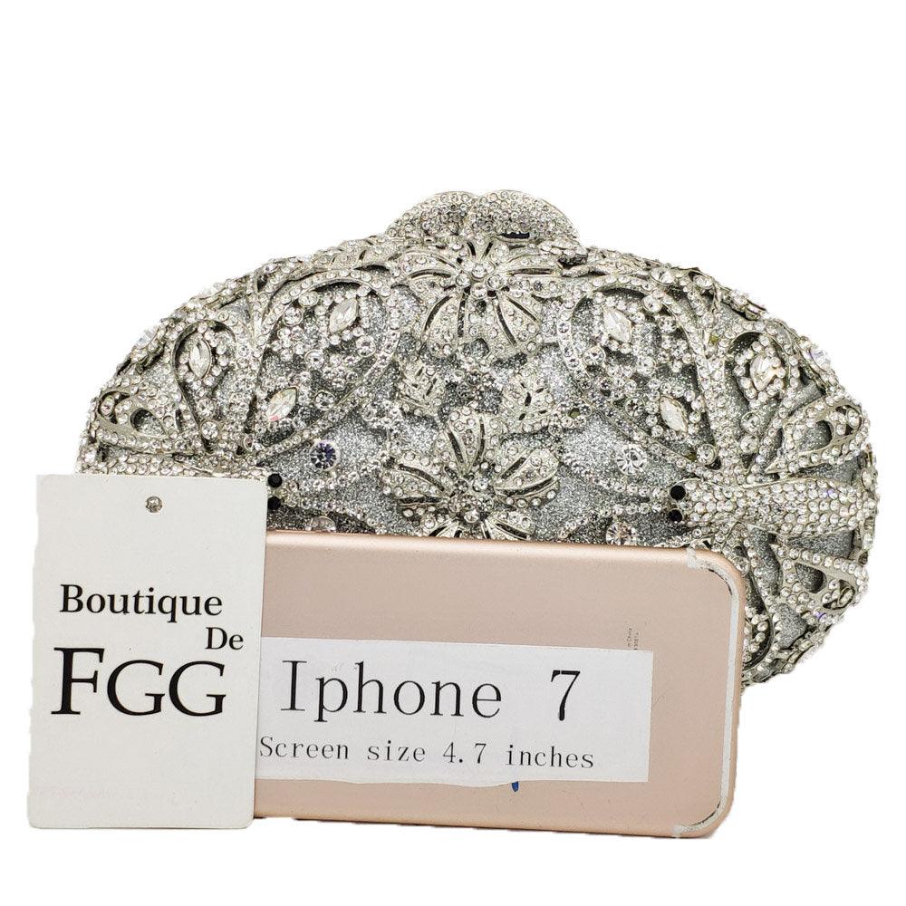 Rhinestone Dinner Party Evening Clutch Shoulder Bag