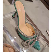 women's mesh stiletto pointed toe slippers - MRSLM