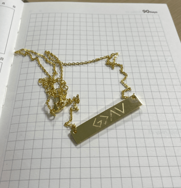 horizontal bar pendant necklace, view 7 - MRSLM
