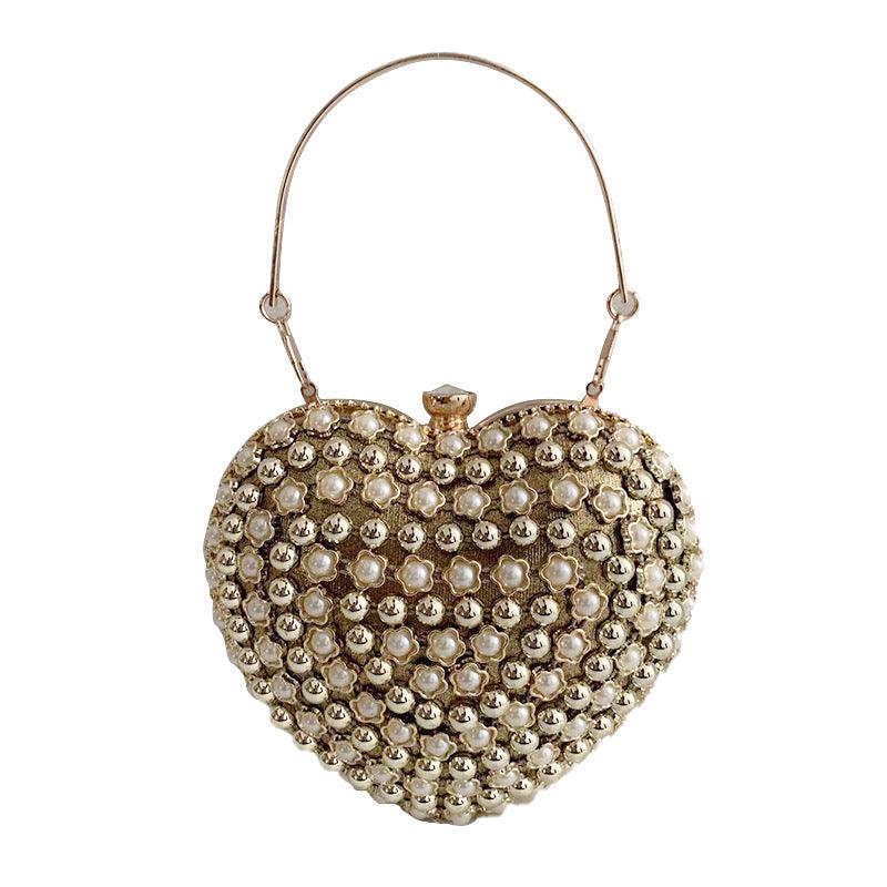 Heart diamond evening handbag, view 3 - MRSLM
