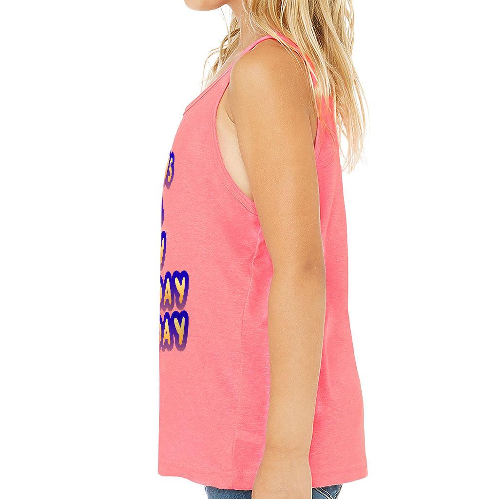 Sunday Funday Kids' Jersey Tank - Cute Design Sleeveless T-Shirt - Graphic Kids' Tank Top - MRSLM