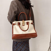 large canvas shoulder tote bag, view 5 - MRSLM