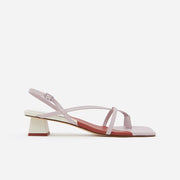 color-matching square toe sandals, view 3 - MRSLM
