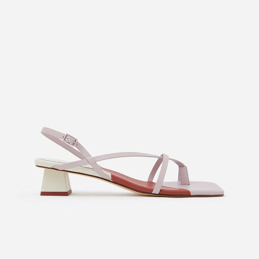 color-matching square toe sandals, view 3 - MRSLM
