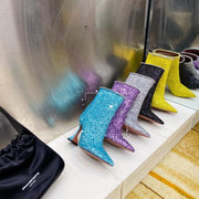 Women's high heel pointed toe ankle boots - MRSLM
