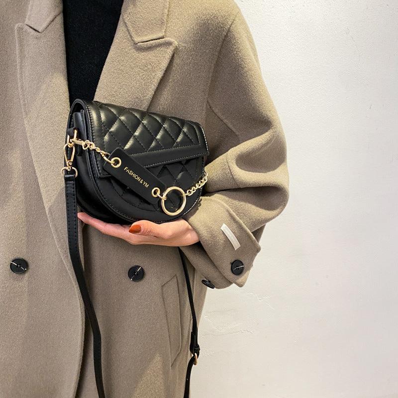 retro saddle messenger bag, view 5 - MRSLM