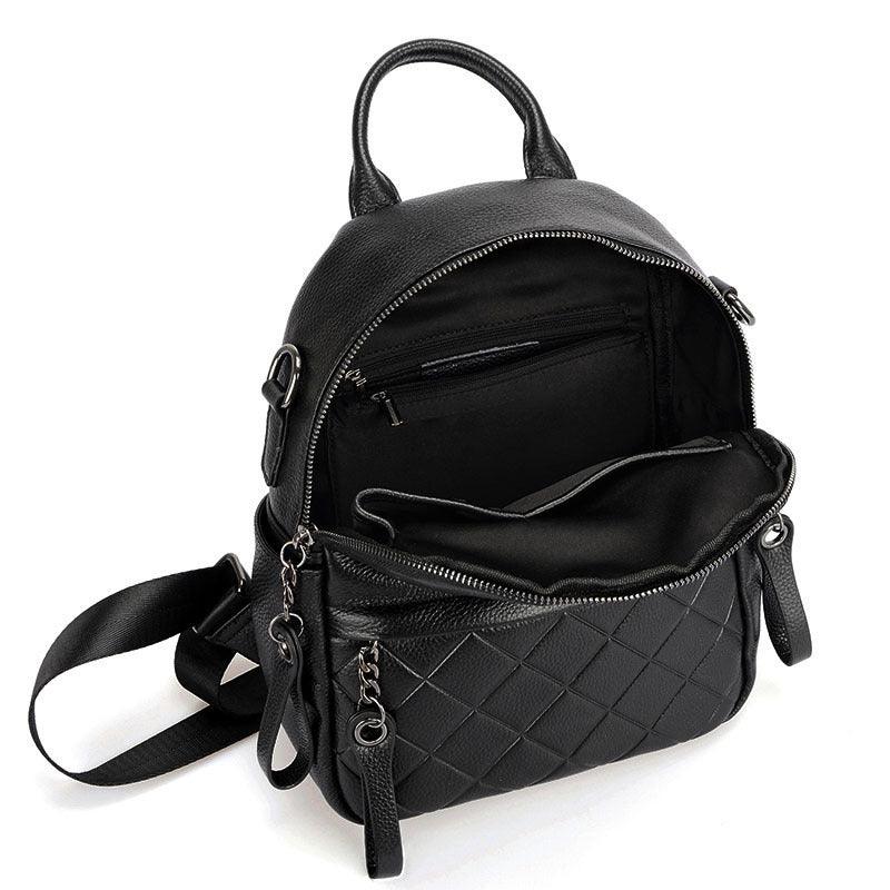 small cowhide leather backpack, view 3 - MRSLM