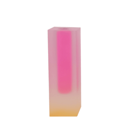 acrylic square column bubble vase, view 4 - MRSLM
