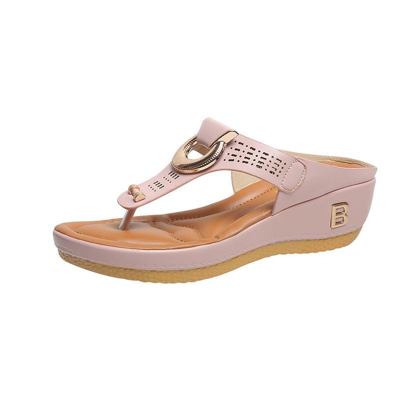 Women's wedge platform flip flops, view 9 - MRSLM