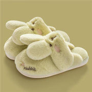 rabbit plush indoor slippers, view 4 - MRSLM
