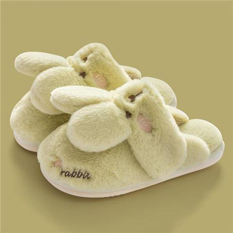 rabbit plush indoor slippers, view 4 - MRSLM