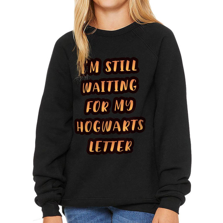 Waiting for My Letter from Hogwarts Kids' Raglan Sweatshirt - Trendy Sponge Fleece Sweatshirt - Printed Sweatshirt - MRSLM