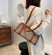 houndstooth PU shoulder bag, view 12 - MRSLM