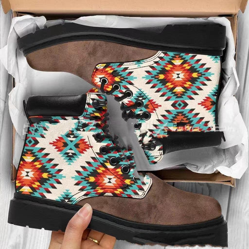 Large size casual lace-up high-top boots - MRSLM