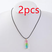 geometric crystal necklace, view 5 - MRSLM