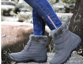 Outdoor Warm, Waterproof, Ski Boots, High-Tube, Thick-Soled Cotton Shoes, Plus Velvet Thickening - MRSLM