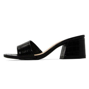 Women's simple PU thick heel sandals, view 2 - MRSLM