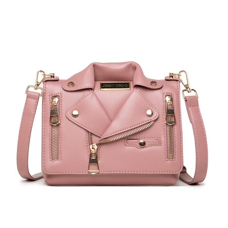 women's PU rivet messenger bag, view 3 - MRSLM