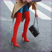 Women's over-the-knee suede boots, view 2 - MRSLM