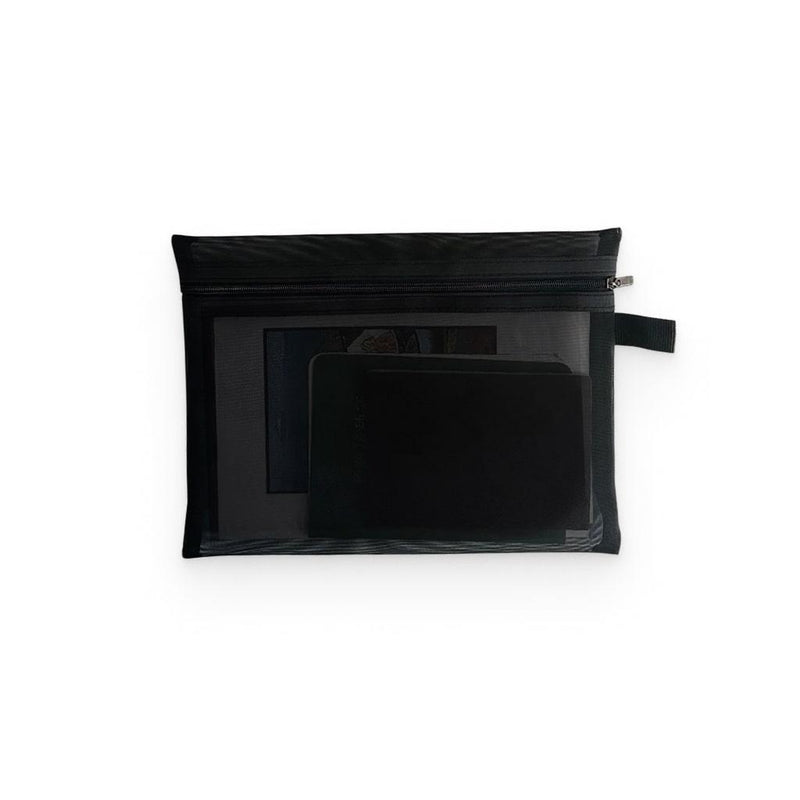 Black mesh cosmetic bag - MRSLM
