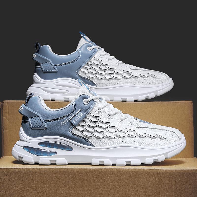 men's fish scale flying woven running shoes, view 7 - MRSLM