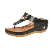 Women's wedge platform flip flops, view 5 - MRSLM