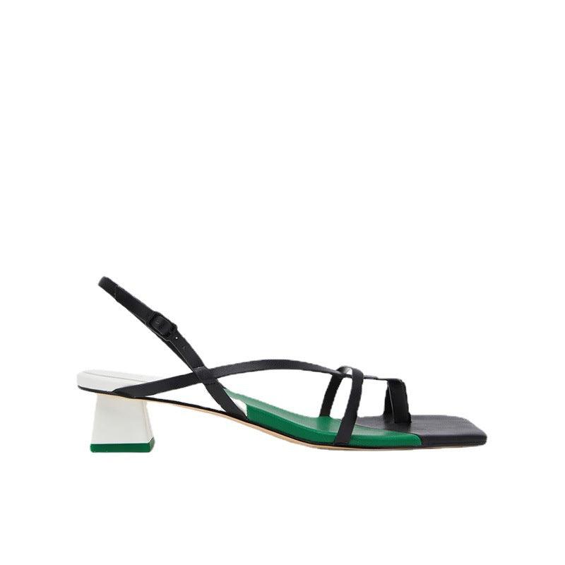 color-matching square toe sandals - MRSLM