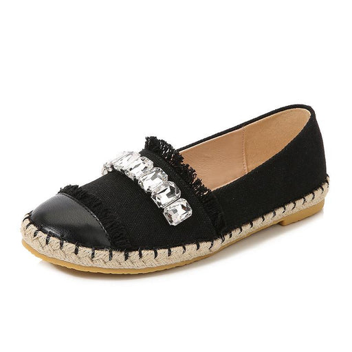 women's casual canvas flat shoes, view 3 - MRSLM