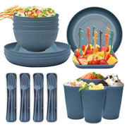 Wheat Straw Tableware Set For Home Meals - MRSLM