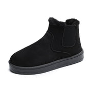 women's flat short snow boots, view 3 - MRSLM