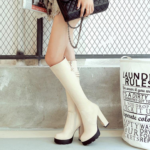 women's high-heeled martin boots - MRSLM