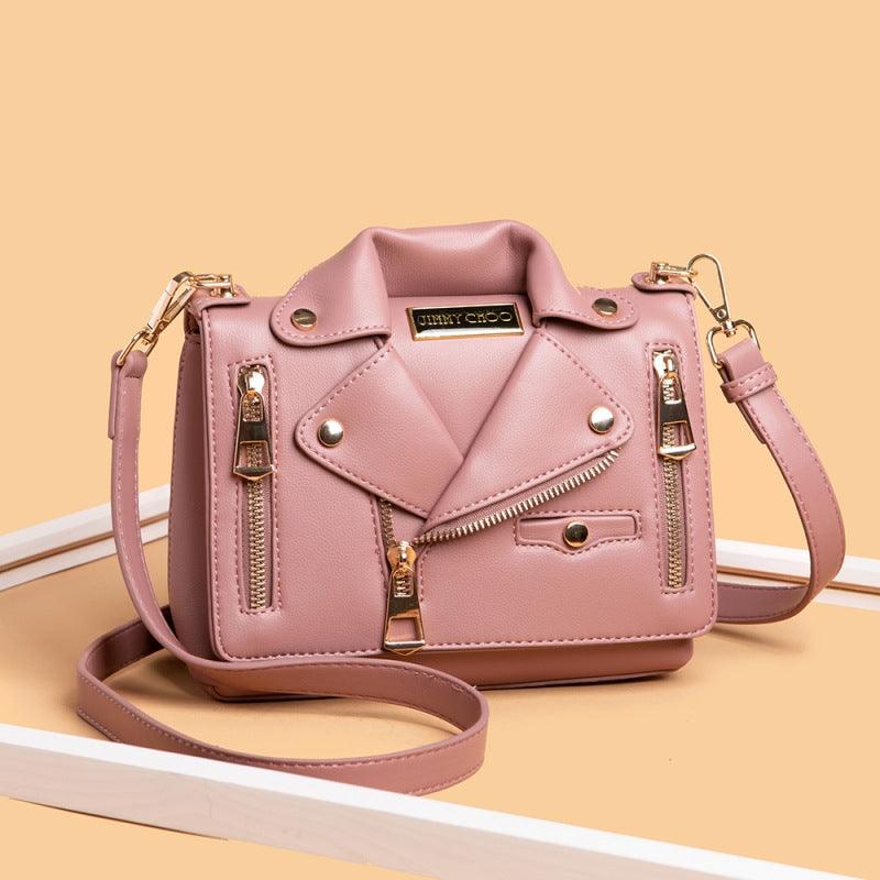 women's PU rivet messenger bag, view 10 - MRSLM