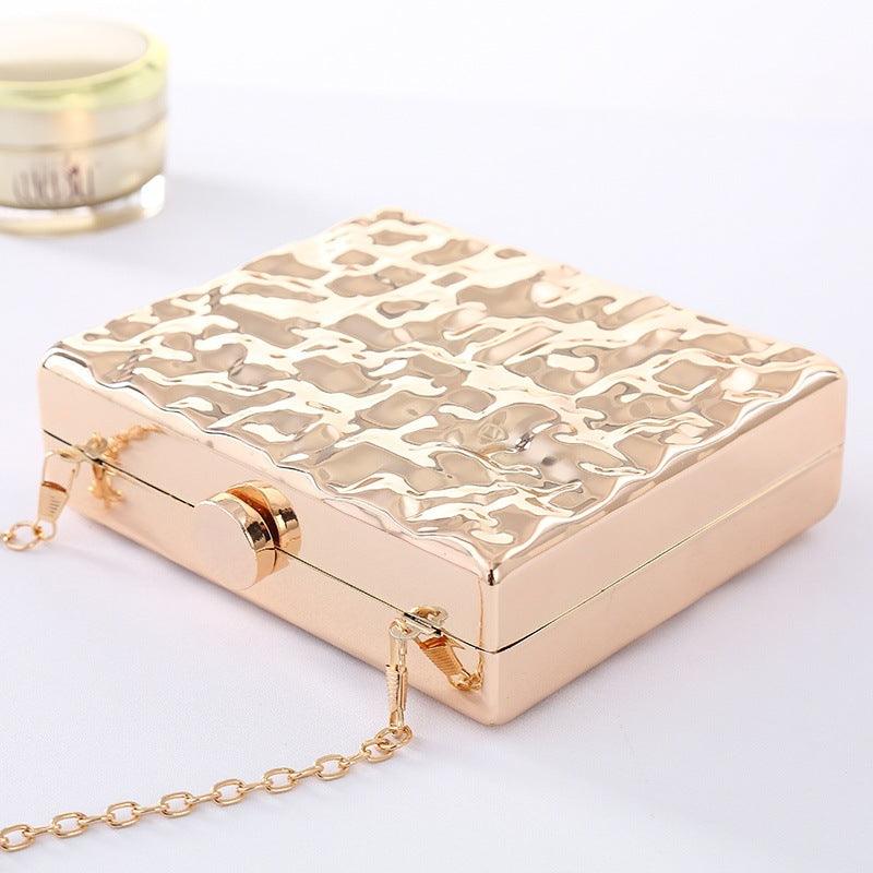 single shoulder embossed evening bag, view 3 - MRSLM
