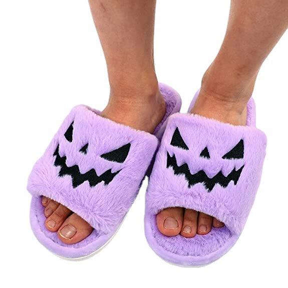 women's furry plush slippers, view 3 - MRSLM