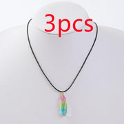 geometric crystal necklace, view 3 - MRSLM
