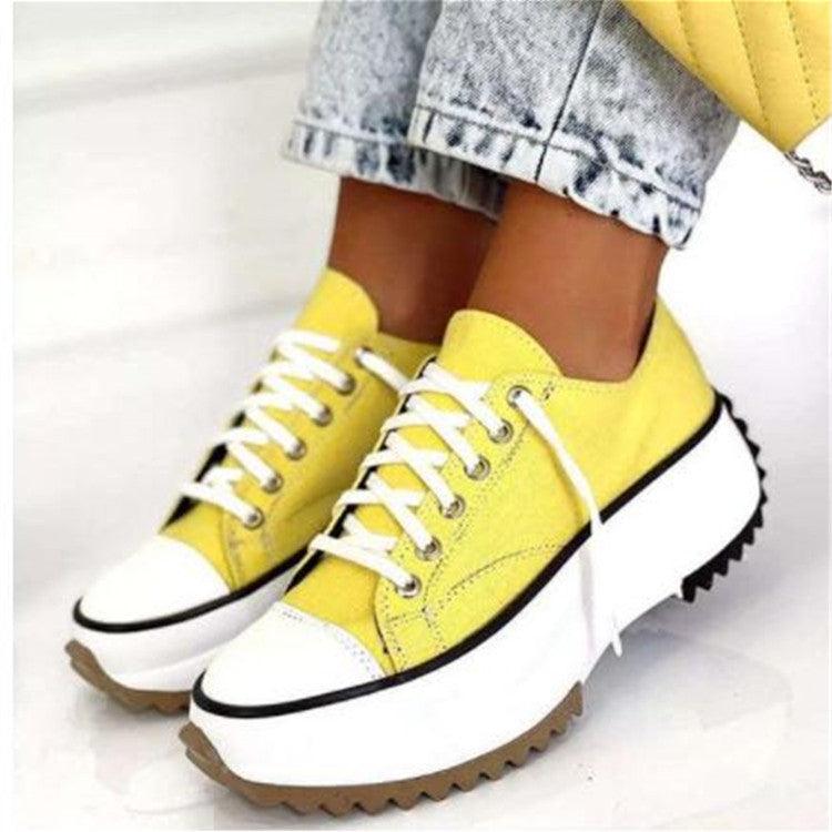 Women's platform canvas shoes, view 3 - MRSLM