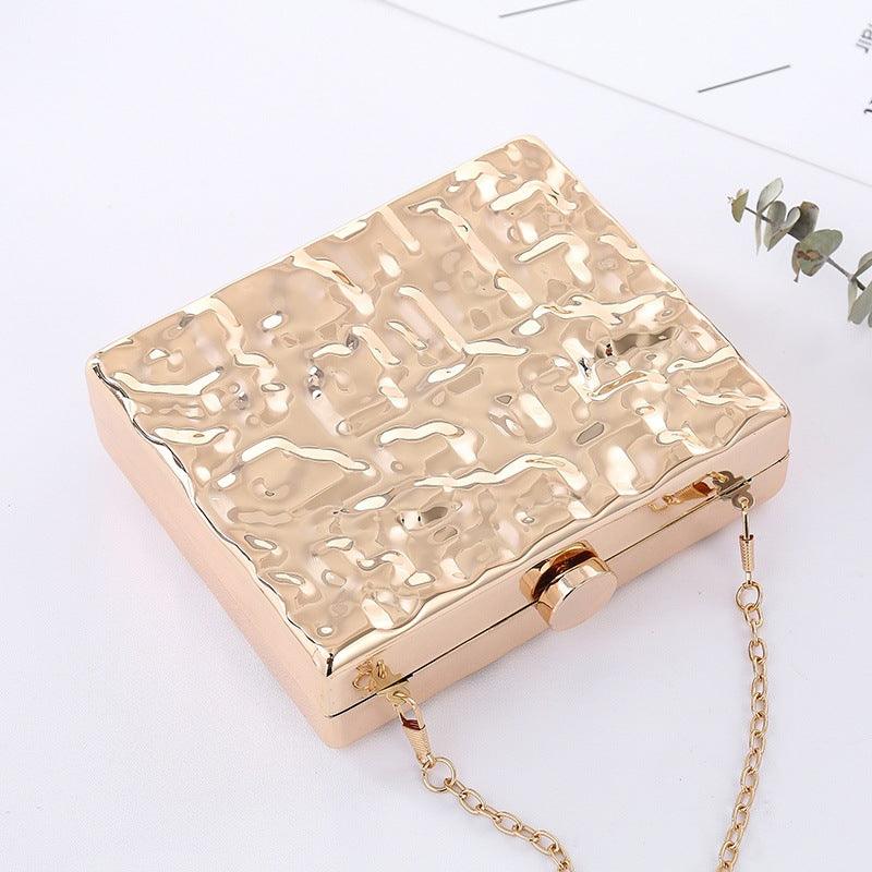 single shoulder embossed evening bag, view 6 - MRSLM